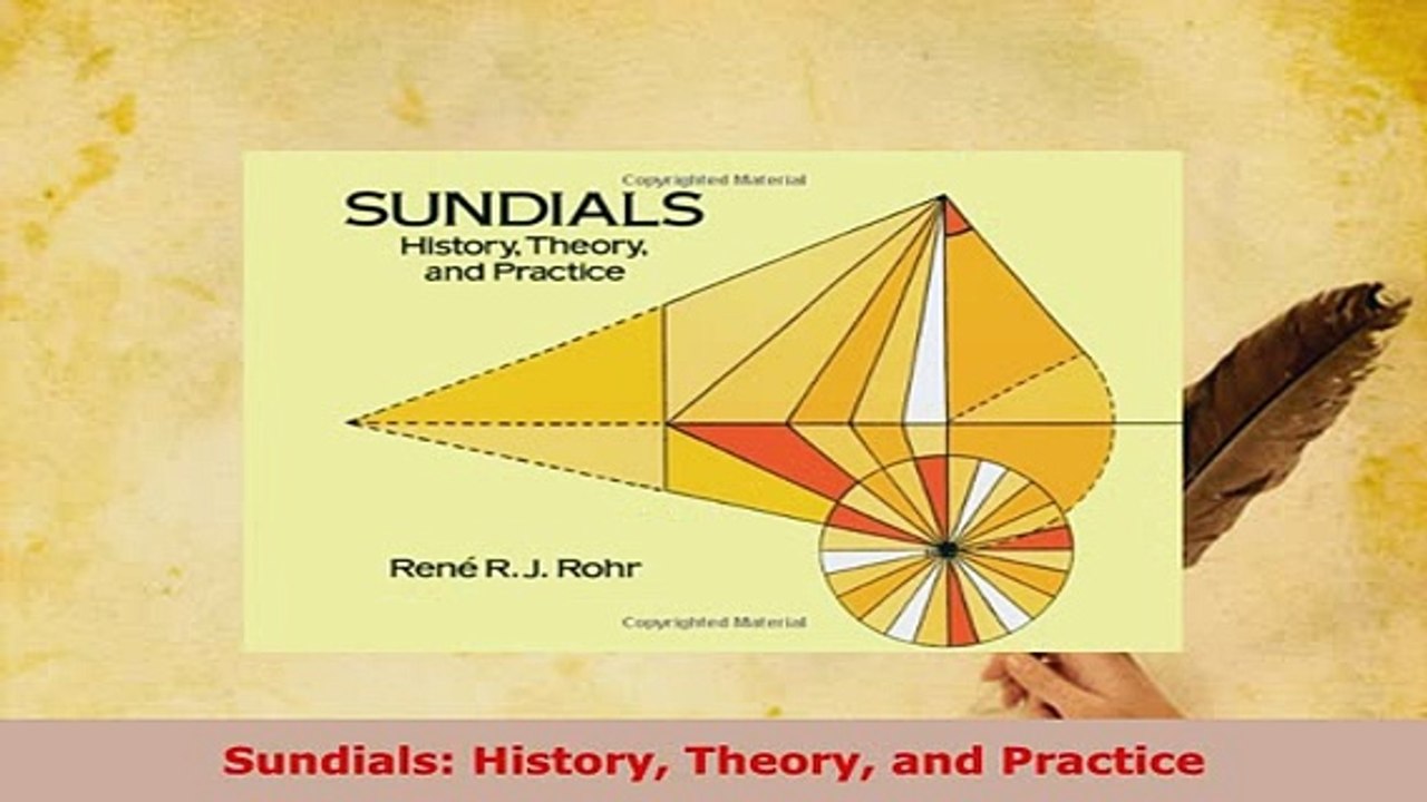 Download  Sundials History Theory and Practice PDF Book Free