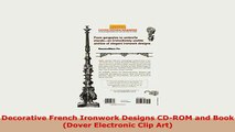 PDF  Decorative French Ironwork Designs CDROM and Book Dover Electronic Clip Art PDF Full Ebook