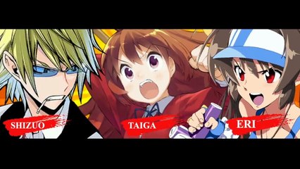 Flash Mugen 动画对决：静雄VS大河VS羽澄。Flash Mugen Anime fight:Shizou Vs Taiga VS Eri。