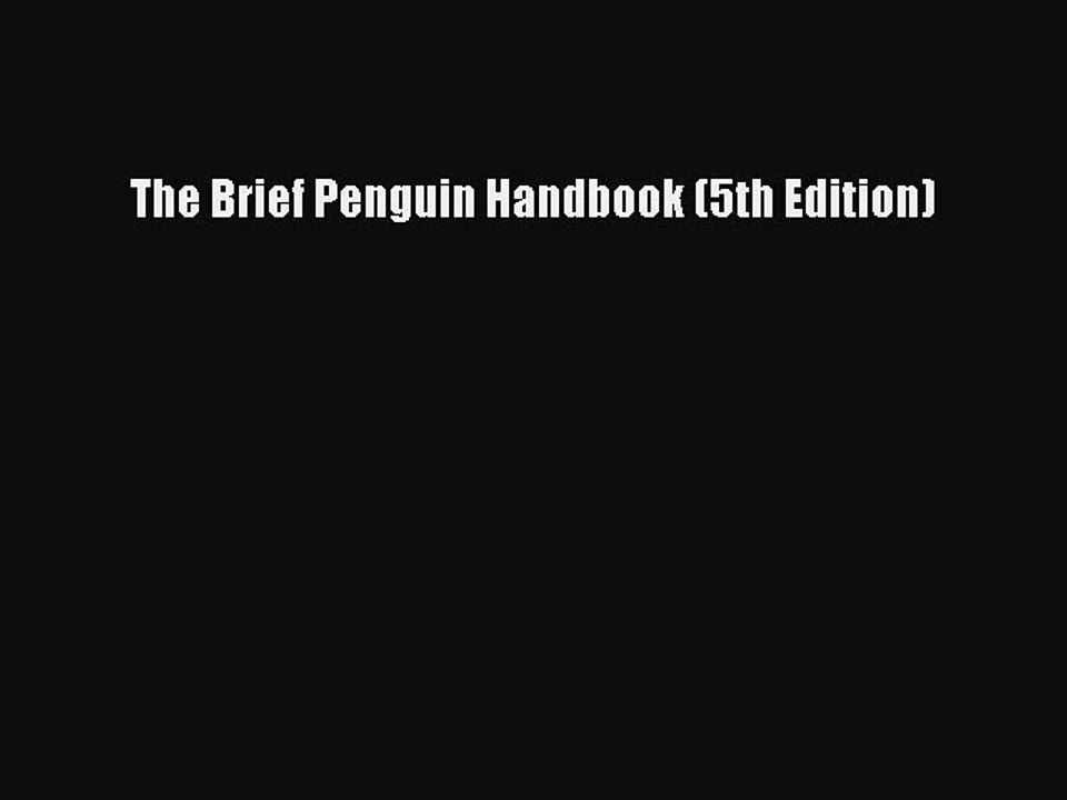 Download The Brief Penguin Handbook (5th Edition) PDF Online