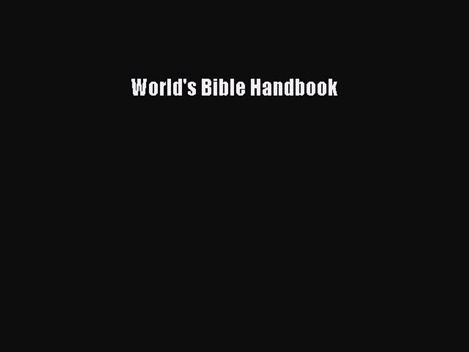 Download World's Bible Handbook Ebook Online