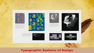 PDF  Typographic Systems of Design PDF Online