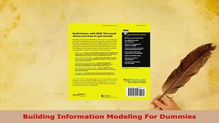 Download  Building Information Modeling For Dummies PDF Book Free