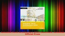 PDF  Autodesk Revit Architecture 2015 Essentials Autodesk Official Press PDF Online