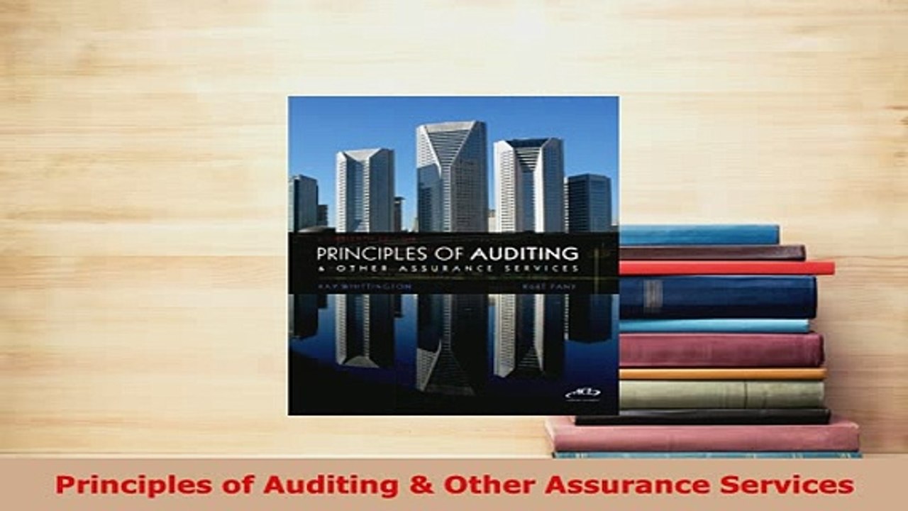 Download  Principles of Auditing  Other Assurance Services Ebook