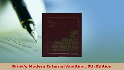 Download  Brinks Modern Internal Auditing 5th Edition PDF Book Free