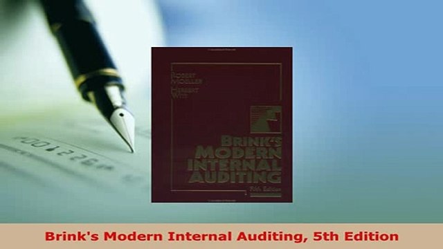 Download Brinks Modern Internal Auditing 5th Edition PDF Book Free