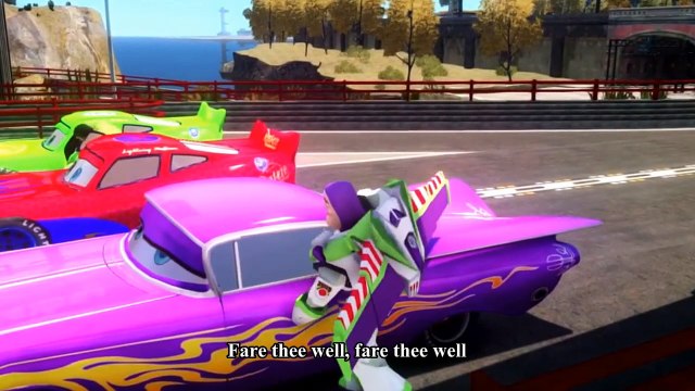 Cars Songs For Kids ♪ Polly Wolly Doodle ♪ Spider-Man Hulk Toy Epic Race Disney