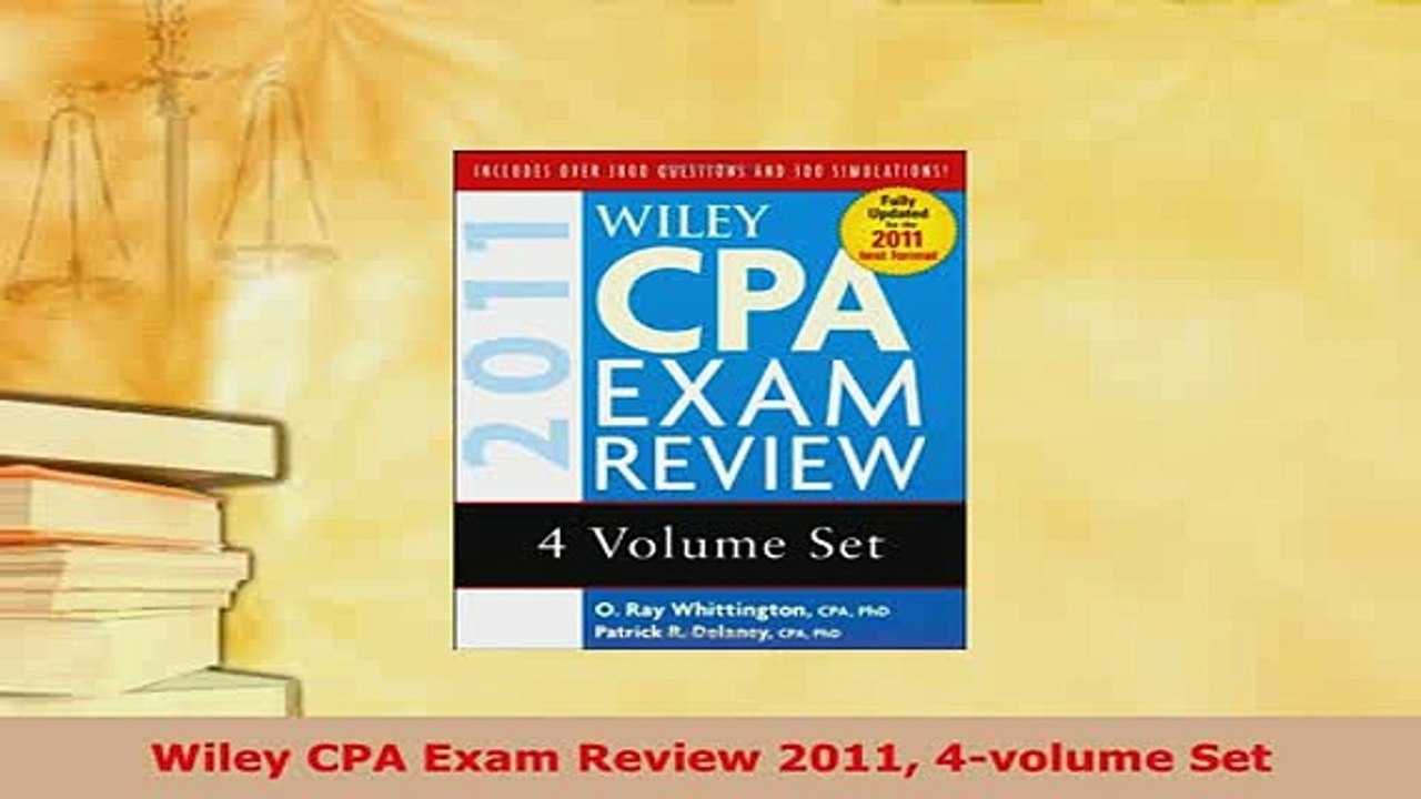 PDF  Wiley CPA Exam Review 2011 4volume Set Read Full Ebook