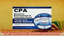 PDF  CPA Business Environment  Concepts Exam Flashcard Study System CPA Test Practice Ebook