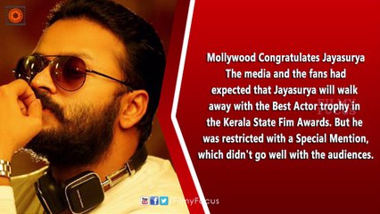 Much Deserved Award: Mollywood Congratulates Jayasurya - Filmyfocus.com