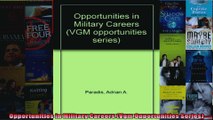 Opportunities in Military Careers Vgm Opportunities Series