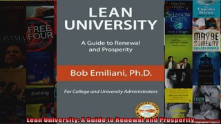 Lean University A Guide to Renewal and Prosperity