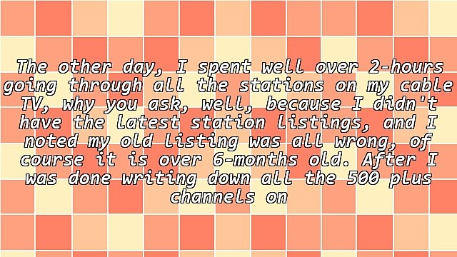 Cable TV Channels Are Really Wasting The Time of the Consumer - New Idea