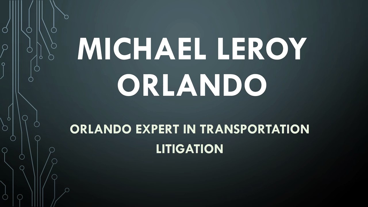 Michael LeRoy - Orlando Expert in Transportation Litigation