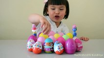 20 Surprise Eggs Barbie Peppa Pig Hello Kitty Spiderman Disney Princess Kinder Eggs Toys U