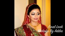 Indische Braut-Make-up Vor und Nach Bilder.