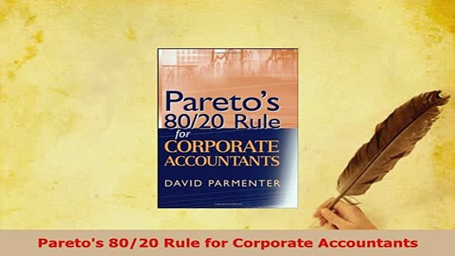 PDF Paretos 8020 Rule for Corporate Accountants Download Online