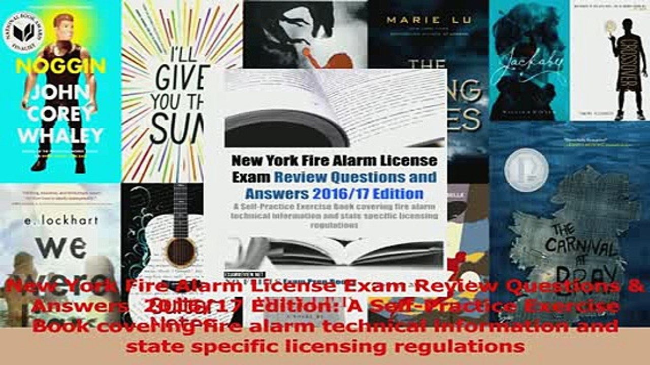 Read  New York Fire Alarm License Exam Review Questions  Answers  201617 Edition A PDF Free