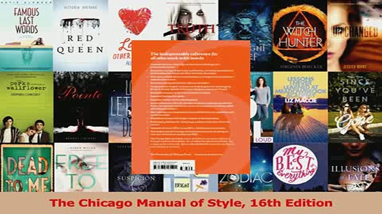 Download  The Chicago Manual of Style 16th Edition PDF Free