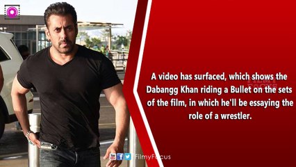 Salman Khan Bike Riding On Sultan's Sets - Filmyfocus.com