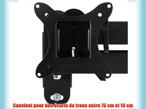 TecTake Support mural tv pour écrans plats de 10 - 26 25 - 66 cm Vesa 75 x 75 et 100 x 100