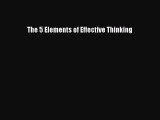 [PDF] The 5 Elements of Effective Thinking [Download] Online