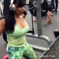 Hot Girl S3xy Workout In Gym