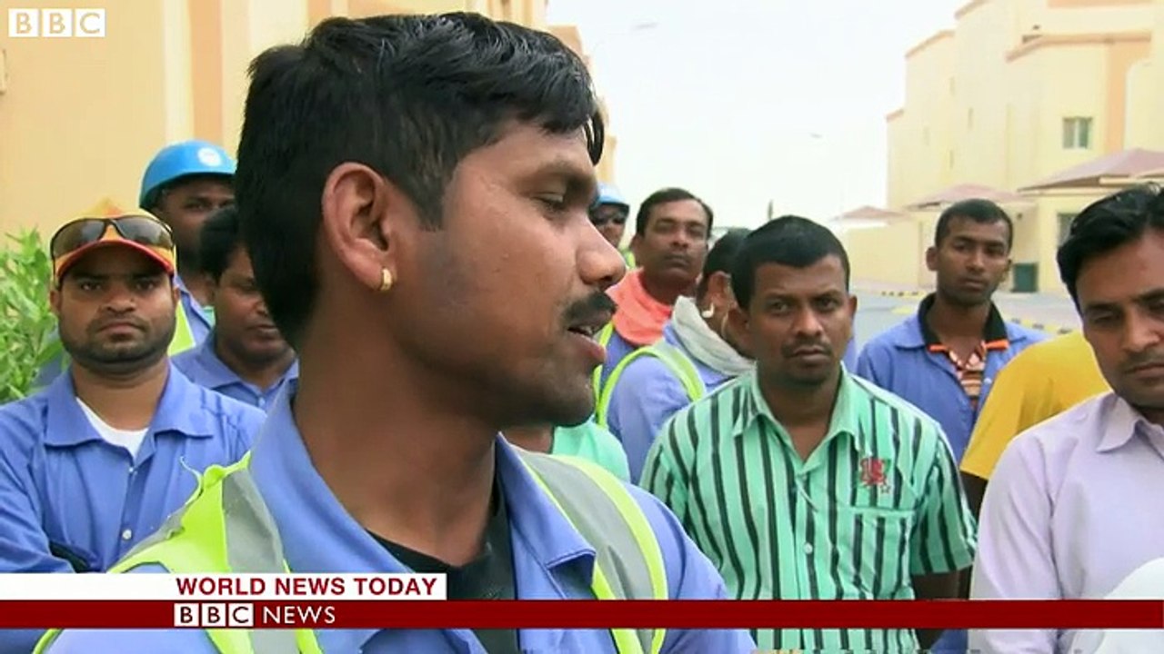 The BBC's Mark Lobel reports on his "dramatic" arrest while reporting on migrant workers in Qatar in May 2015