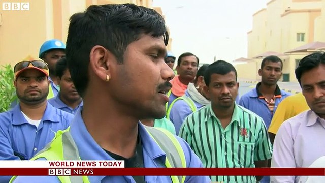 The BBC's Mark Lobel reports on his dramatic arrest while reporting on migrant workers in Qatar in May 2015