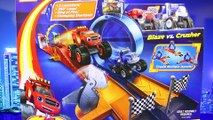 Blaze and the Monster Machines Monster Dome Car Toy Competing on Race Track Toy Review