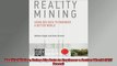 Reality Mining Using Big Data to Engineer a Better World MIT Press