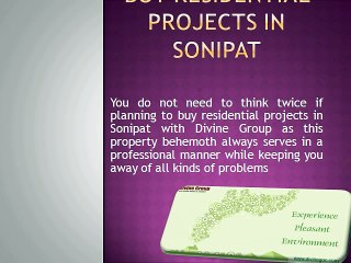 Property in Sonipat for sale with Divine Group