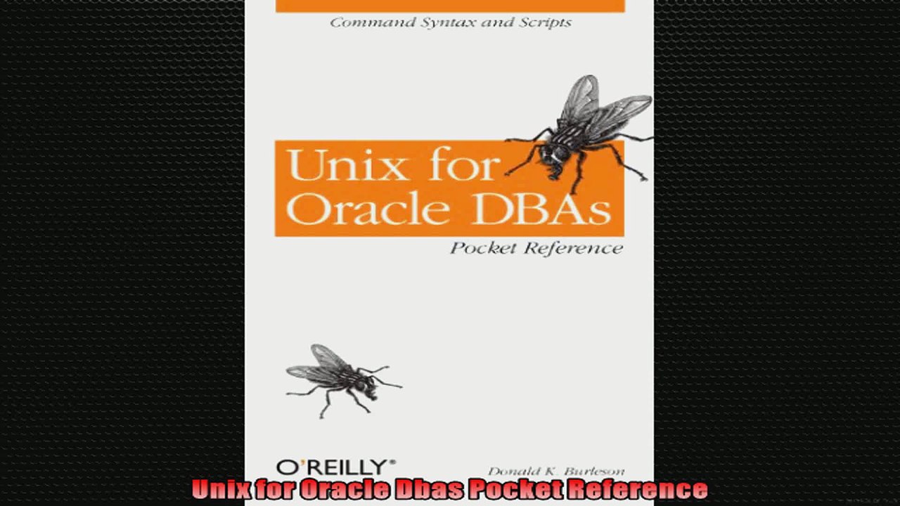 Unix for Oracle Dbas Pocket Reference
