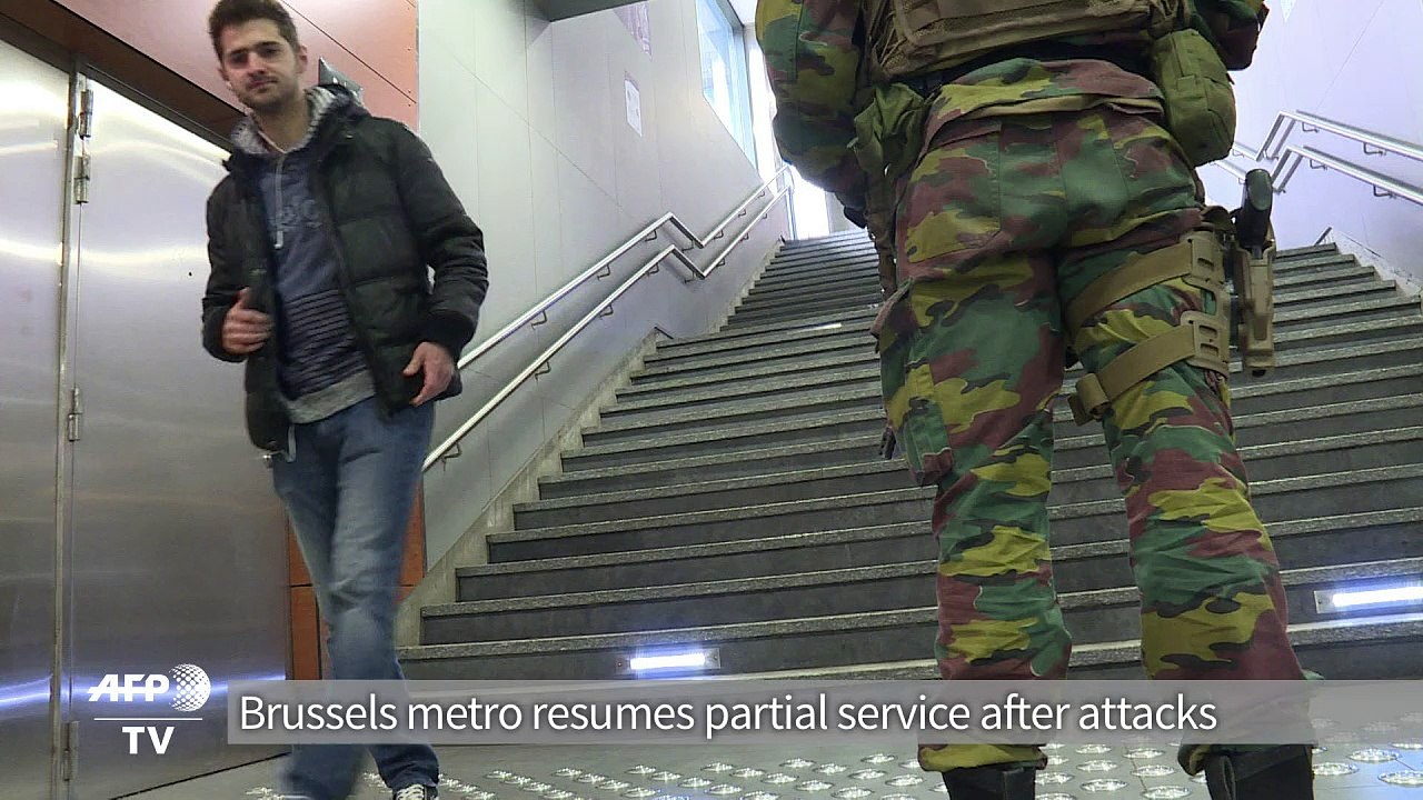 Brussels metro resumes partial service after attacks
