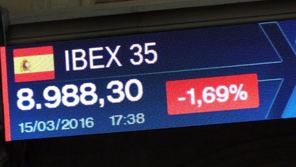 La Bolsa española pierde los 9,000 puntos tras caer un 1,69%