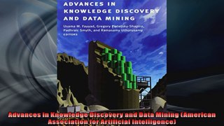 Advances in Knowledge Discovery and Data Mining American Association for Artificial