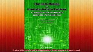 Data Mining and Knowledge Discovery Handbook