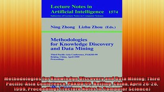 Methodologies for Knowledge Discovery and Data Mining Third PacificAsia Conference