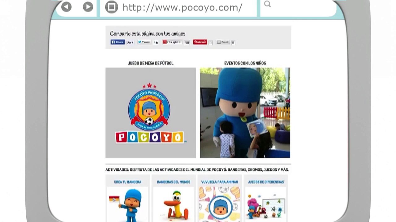 Coupe du Monde 2014 dans la web de Pocoyo!
