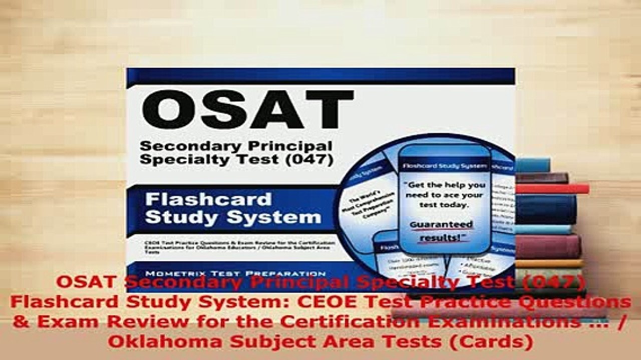 PDF  OSAT Secondary Principal Specialty Test 047 Flashcard Study System CEOE Test Practice PDF Book Free