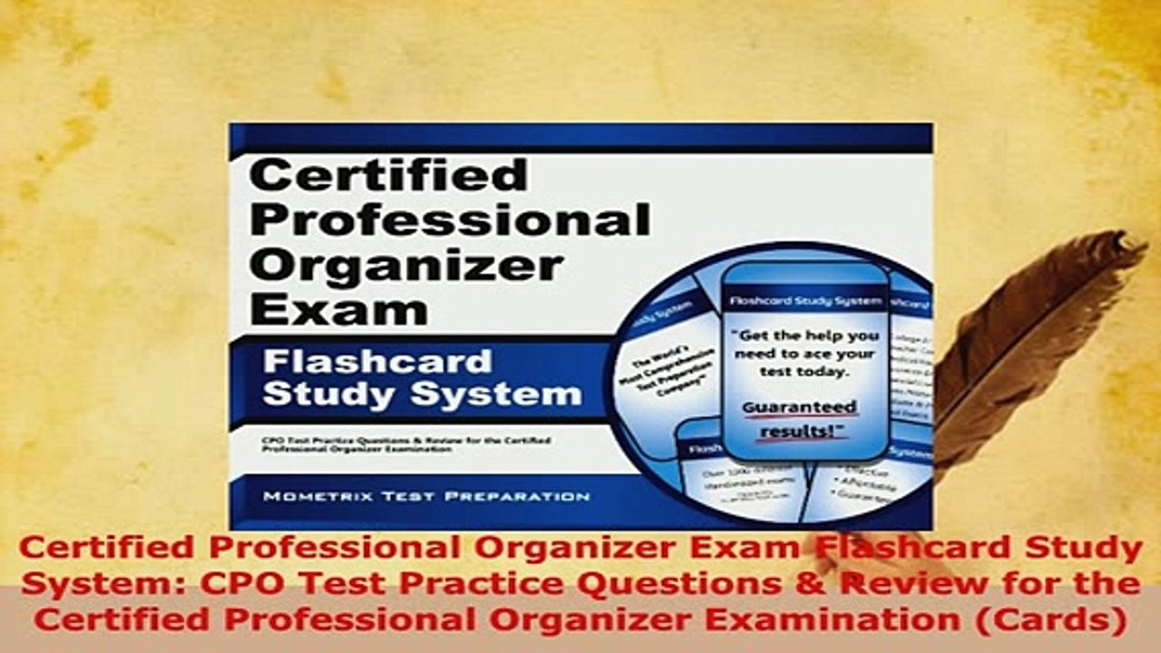 Download  Certified Professional Organizer Exam Flashcard Study System CPO Test Practice Questions Free Books