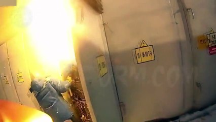 Eteindre l'incendie d'une centrale élecrtique avec de la nei