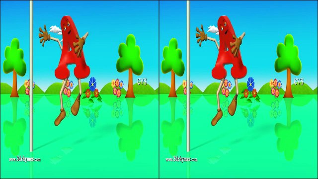 Stereoscopic 3D videos for 3D glasses - Letter A song