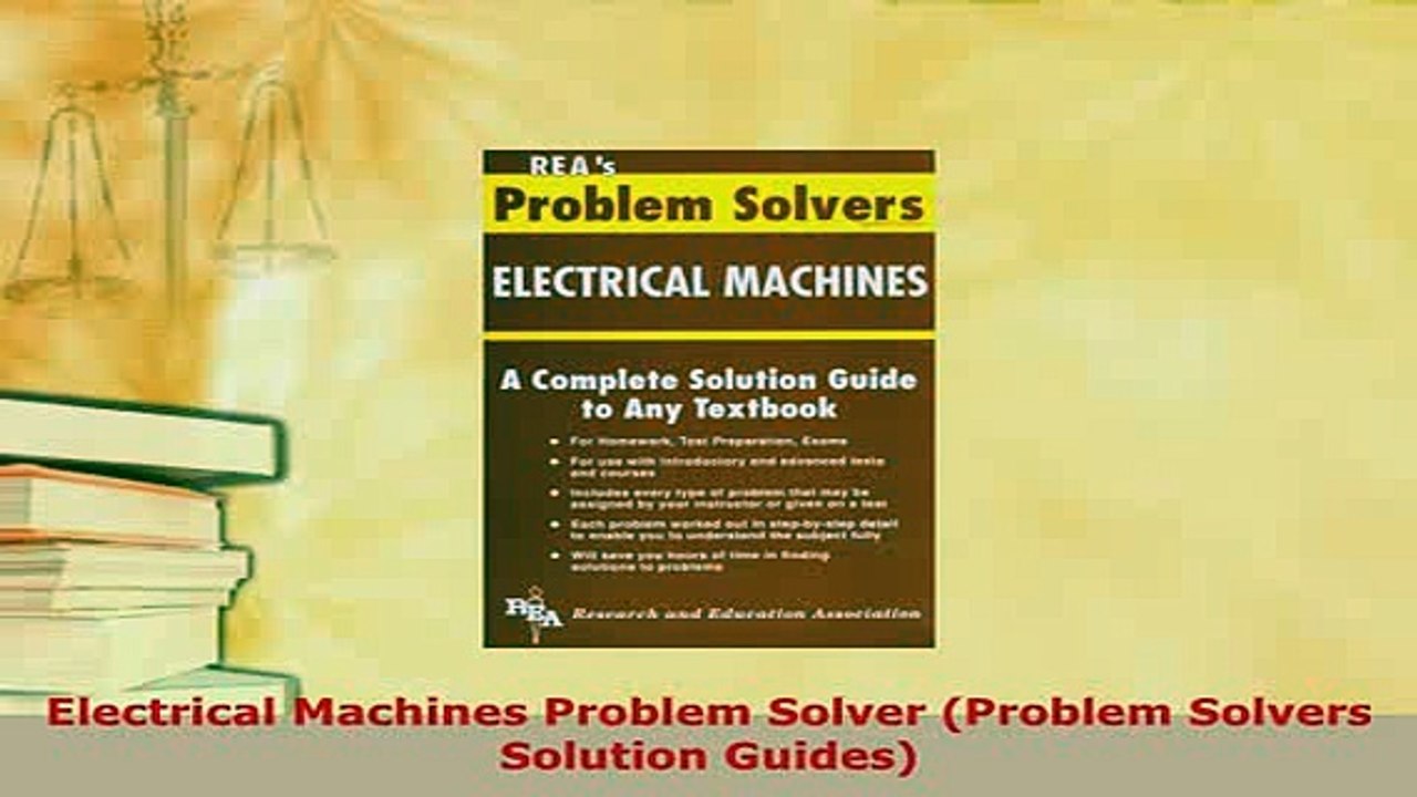 Download  Electrical Machines Problem Solver Problem Solvers Solution Guides Read Online