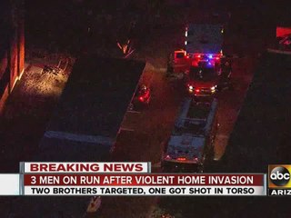 3 men on the run after violent home invasion