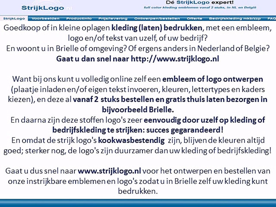 Kleding bedrukken Brielle