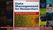 Data Management for Researchers Organize maintain and share your data for research