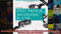 Learning PHP MySQL JavaScript and CSS A StepbyStep Guide to Creating Dynamic Websites