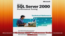 Microsoft SQL Server 2000 Performance Tuning Technical Reference